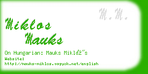 miklos mauks business card